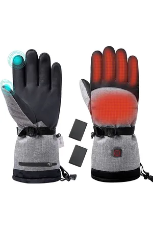 Merkloos Verwarmde Handschoenen –verwarmde waterafstotende wanten- 2* Oplaadbare Powerbanks 5v 5000 mAh - Scooter Handschoenen- fietsen handschoenen - Waterdichte handschoenen - Elektrische Handschoenen - Size L