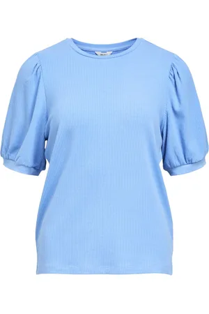 Object Object T-shirt Objjamie S/s Top Noos 23034454 Cornflower Blue/col Dames