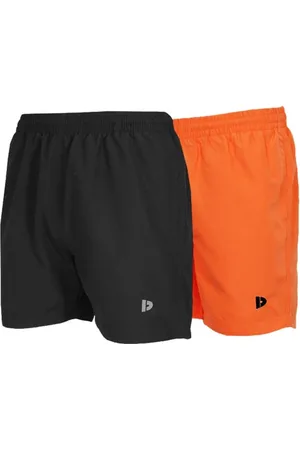 Donnay 2-Pack - Sport/Zwemshort (Toon) - Sportbroek - Heren - Black/Apricot Orange (611) - maat 3XL