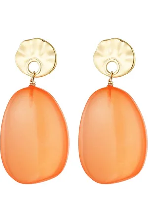 Yehwang Oorbellen Round Oval - Orange - Koningsdag