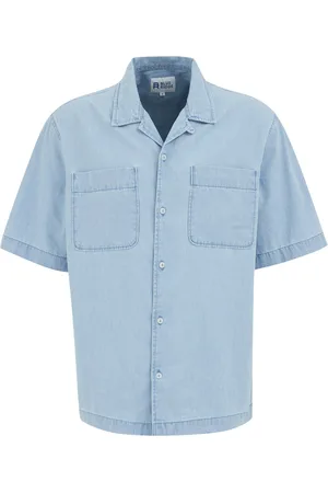 WE Fashion Heren denim overhemd