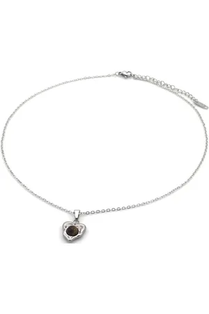The Musthaves Ketting met Hart - - Hart met Stenen Hart - RVS - Stainless Steel