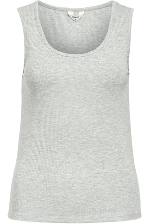 Object Object Top Objjamie S/l Sli Tank Top Noos 23045692 Light Grey Melange Dames