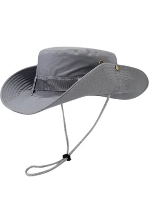 Merkloos Zonnehoed, ademende bescherming Vissershoed Brede rand Safari Cap Mesh ademende hoed voor wandelen Kamperen Reizen