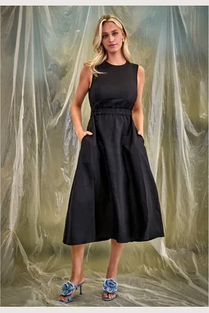 Minus Sabbi Midi Linen Dress Black
