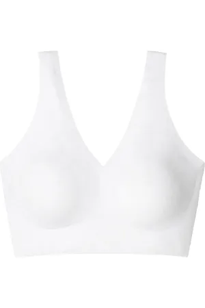 Schiesser Bustier microvezelstof uitneembare pads - Invisible Soft Dames Beha - weiss