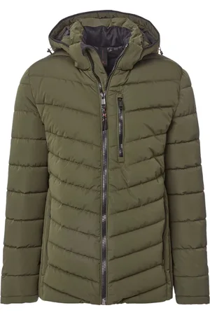 Casa Moda Jas Hooded Puffer Olijfgroen