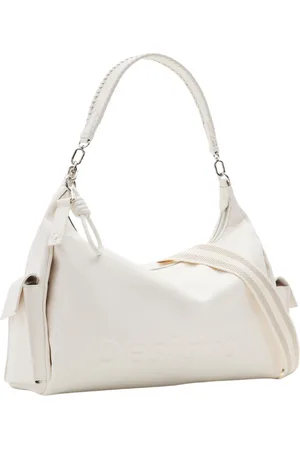 Desigual Schoudertas Half Logo 24 Brasilia Shoulder Bag Crème