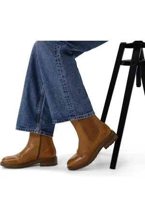 Manfield Dames - leren chelsea boots