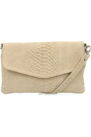 Manfield Suède croco clutch
