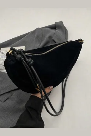 Merkloos Schoudertas - Handtas - Damestas - Crossbody - Tassen - - Suede - Trendy