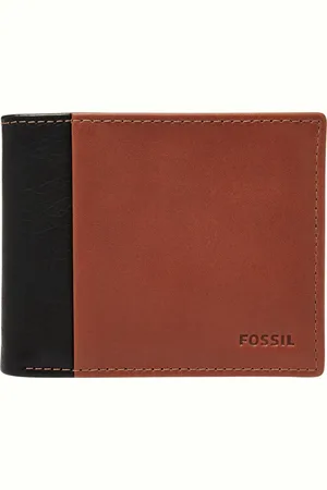 Fossil Portemonnee Ward Bifold With Flip ID Zwart Bruine
