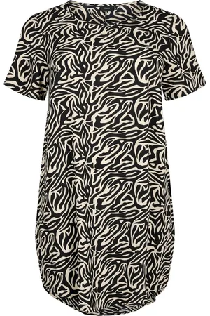 Zizzi CAANNI, S/S, ABK DRESS Dames Jurk - Black