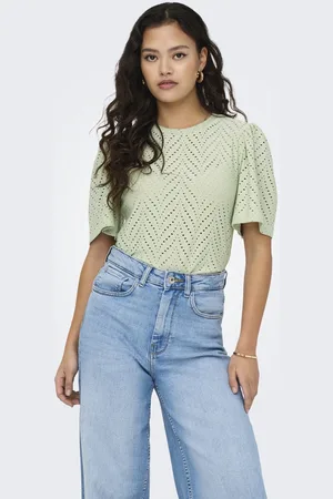 JDY CARLA CATHINKA S/S TOP JRS NOOS - Dames - Blouses