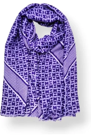 Merkloos Lange dames sjaal Lieve fantasiemotief lila licht pruim mauve