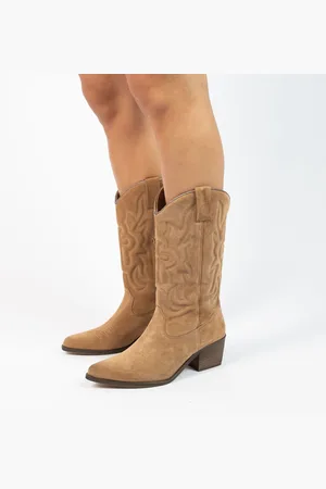 Manfield Dames - suède cowboy laarzen