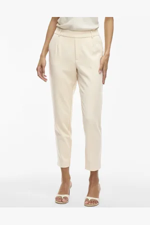 VILA Broek Vivarone Hw Slim Pant - Noos 14087406 Sandshell Dames