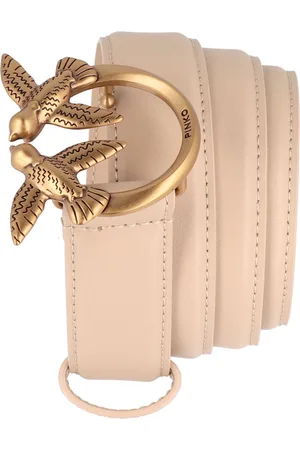 Pinko Love Berry Riem Leer - Dames - 95 cm - -grigio fumo