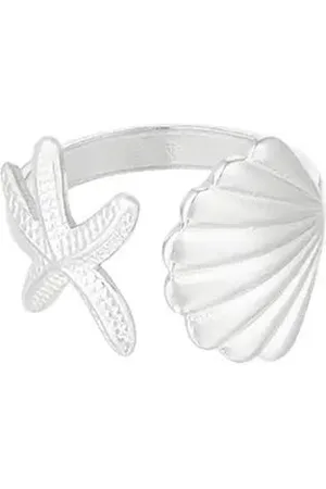 Yehwang Sea Shell Ring - - Verstelbaar - Stainless Steel - - Dames