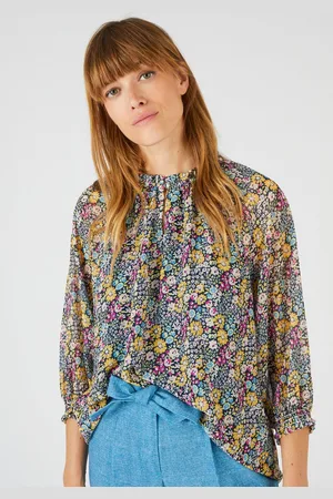 Damart Gebloemde blouse in voile - Dames - - 50