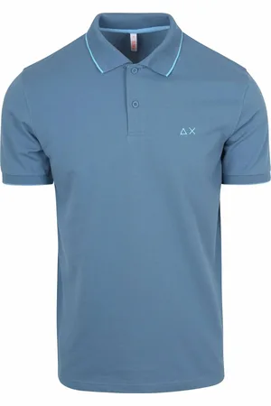 sun68 Poloshirt Small Stripe Collar Avio