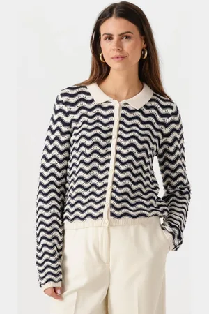 Fabienne Chapot Caro Crochet Cardigan Long Sleeve Truien & vesten Dames - Sweater - Hoodie - Vest-