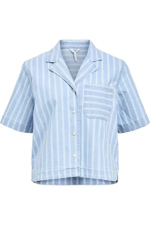 Object Object Blouse Objelsie Denim Re S/s Shirt 139 23046794 Light Blue Denim Dames