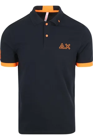 sun68 Poloshirt Logo Fluo Donkerblauw (navy)