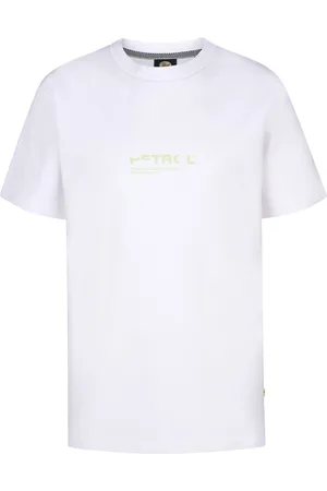 Petrol Industries Jongens Backprint T-shirt Bayleaf - Wit