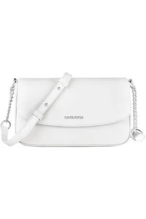 Merkloos Kleine Schoudertas Dames - Elegante Telefoontas PU-leer - Rechthoekige Avondtas voor Winkelen en Uitgaan - Gebroken Wit
