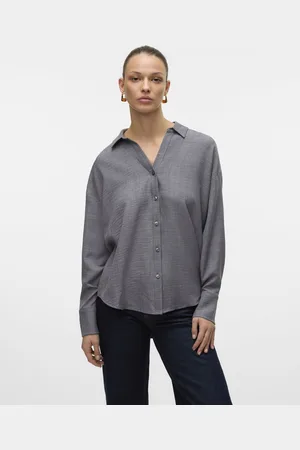 VERO MODA VMMELANEY QUEENY LS SHIRT WVN NOOS - Dames - Blouses