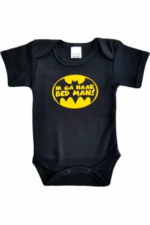Merkloos Zwarte romper met "Ik ga naar bed man!" - maat 68 - babyshower, zwanger, cadeautje, kraamcadeau, grappig, geschenk, baby, tekst, bodieke