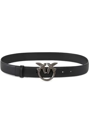 Pinko Leren Riem Love Berry H3 Belt W85 Zwart