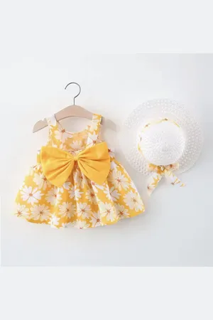 Merkloos Baby Zomerjurk Met Zonnehoed