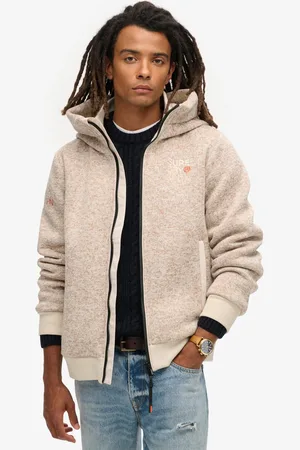 Superdry Bonded gebreid bomberjack met capuchon - Heren