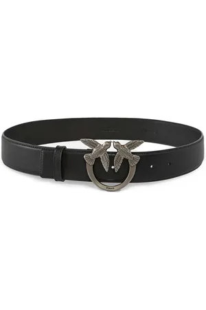 Pinko Leren Riem Love Berry H4 Belt W95 Zwart