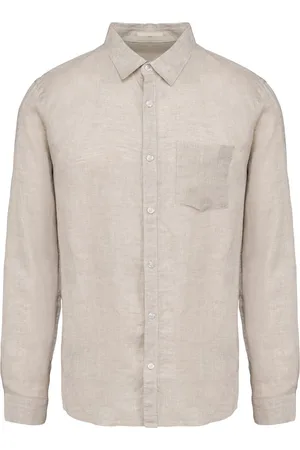 Merkloos Native Spirit Linnen herenoverhemd NS504 - - XL