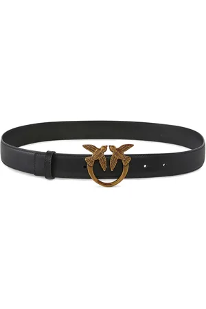 Pinko Leren Riem Love Berry H3 Belt W100 Zwart