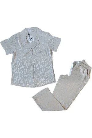 Merkloos Dames 2- Delige -Pyjama- Luxe Pyjamaset- Nachtkleding- Homewear -Satijn- Cadeau voor Vrouwen