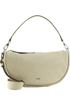 Abro+ Schoudertas Leather Dalia Hobo Bag Willow Wit