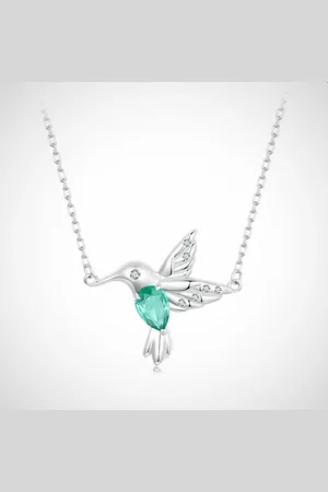 Zilver Silvercity - damesketting met hanger - - vogelhanger - kolibrie