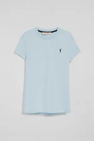 Polo Club® Lichtblauw T-shirt met korte mouwen en geborduurd Rigby Go-logo