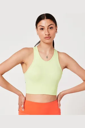 Superdry Core Seamless Mid Impact Bra Sportbeha Geel S Vrouw