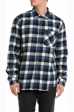 Replay M4095a.000.52656 Overhemd Met Lange Mouwen Blauw XL Man
