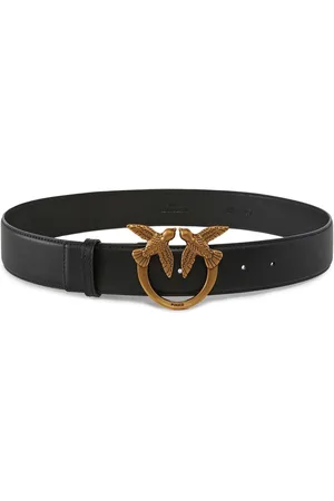 Pinko Leren Riem Love Berry H4 Belt W85 Zwart