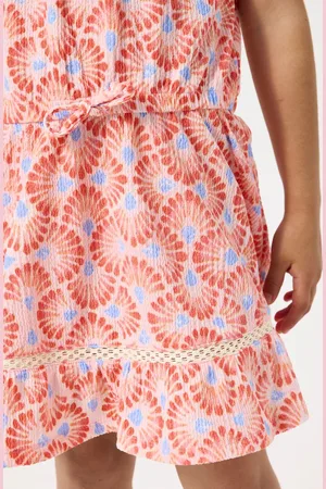 Garcia Meisjes All over print Jurk Roze Korte mouw
