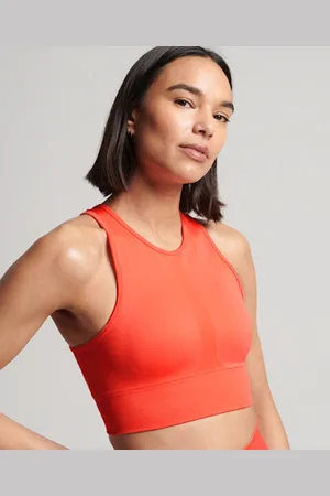 Superdry Core Seamless Mid Impact Bra Sportbeha Oranje M Vrouw