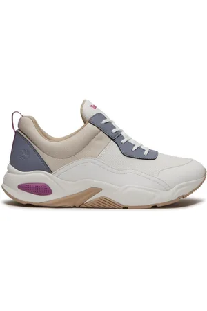 Timberland DELPHIVILLE LOW LACE UP SNEAKER WHITE WITH MEDIUM PURPLE Dames Sneakers - WHITE WITH MEDIUM PURPLE