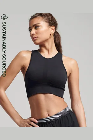 Superdry Core Seamless Mid Impact Bra Sportbeha Zwart XS Vrouw