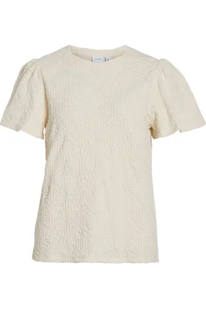 VILA T-shirt Visolisa O-neck S/s Top 14106547 Birch Dames